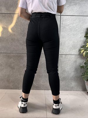 شلوار جین سگک دار مشکی