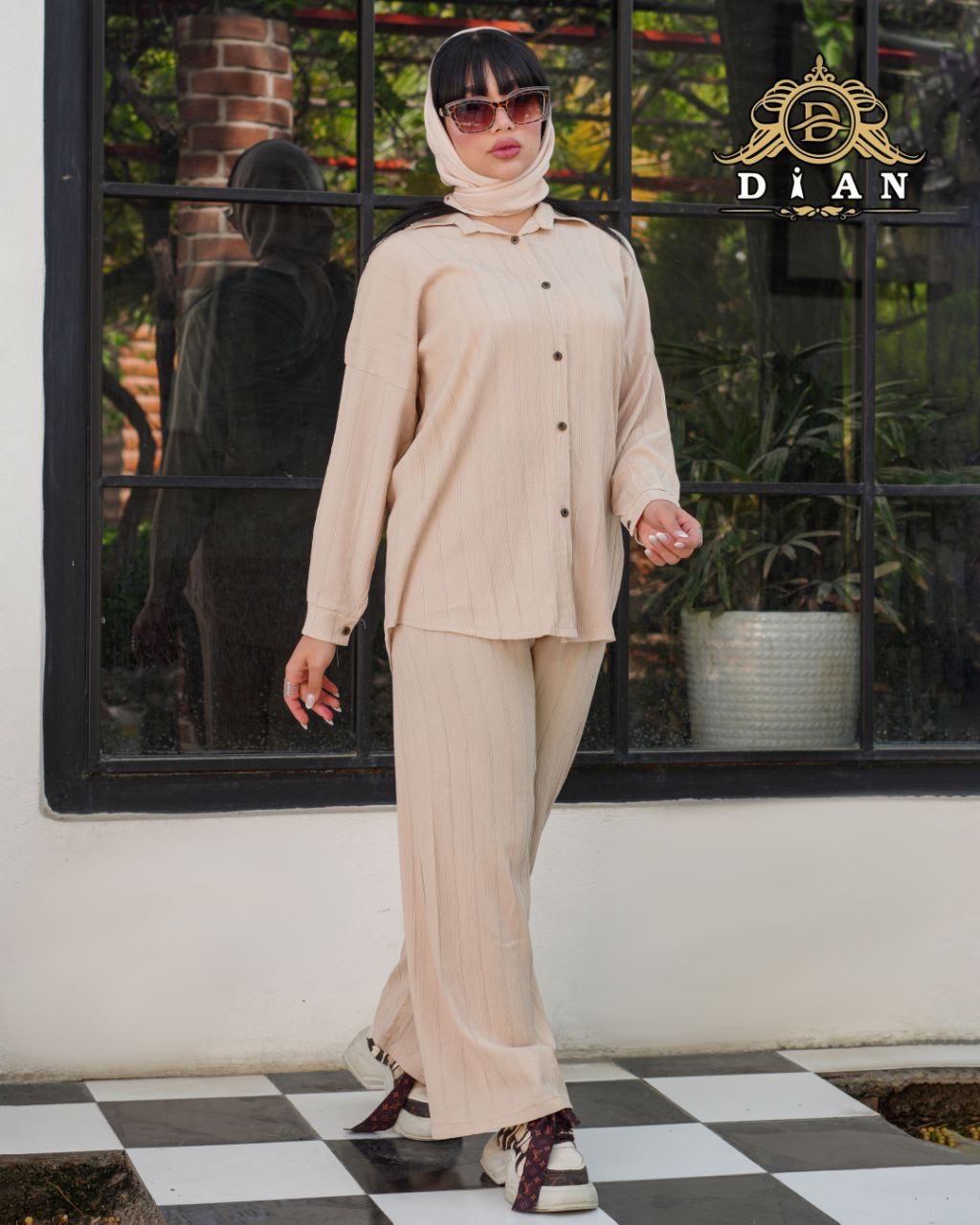 ست شومیز شلوار جلو دکمه آیوا - Image 4