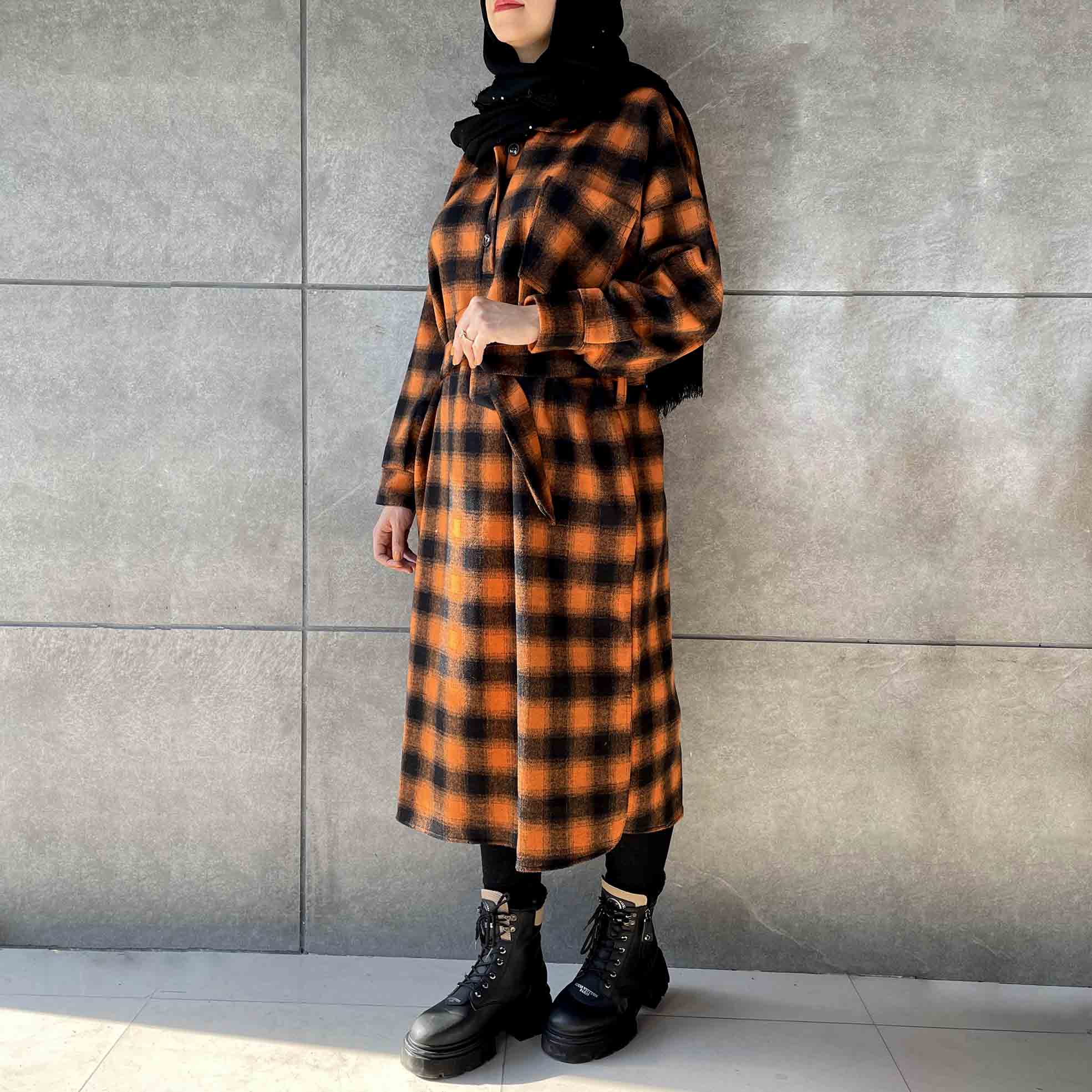 کفتان چهارخونه پشمی