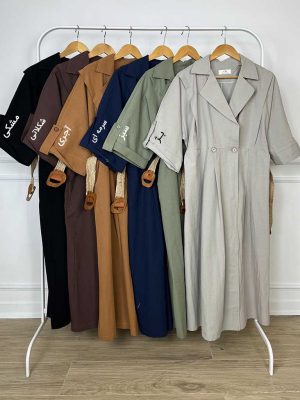 مانتو یقه انگلیسی بلند پیله‌دار
