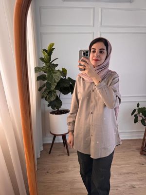 شومیز سرشانه چین‌دار یاس