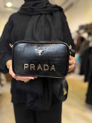 کیف رودوشی مشکی برند PRADA