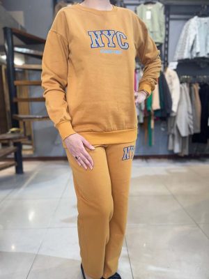 ست سویشرت و شلوار زنانه طرح NYC اسپرت