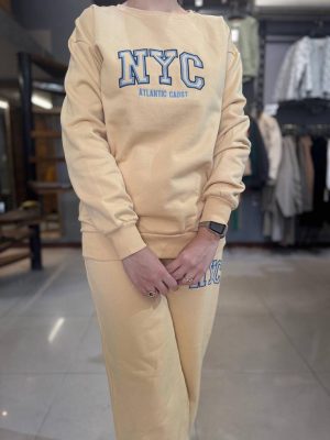ست سویشرت و شلوار زنانه طرح NYC کد 1206