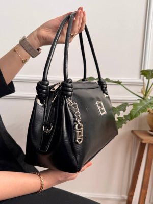 کیف دسته گره‌ای کریستین مشکی کد 2150