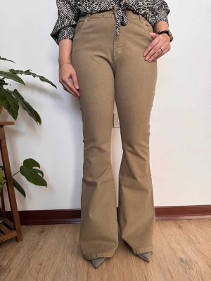 شلوار بوتکات کتان نسکافه‌ای