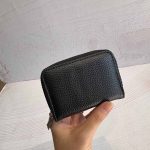 کیف چرمی زیپ‌دار مشکی جیبی کارت و پول