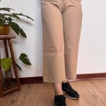 شلوار جین وایدلگ نسکافه ای