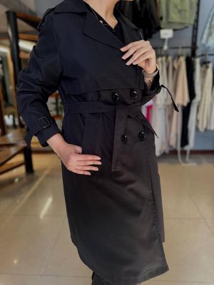 بارونی یقه شکاری کتان