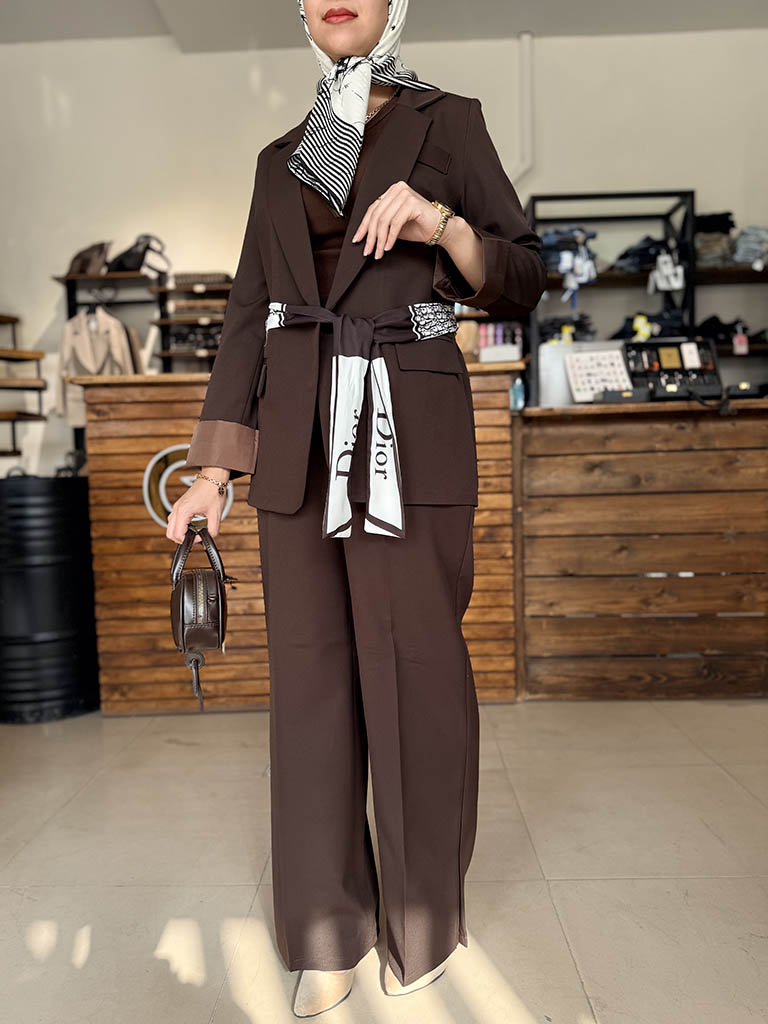 کت و شلوار مازراتی دیور کمربنددار - Image 4