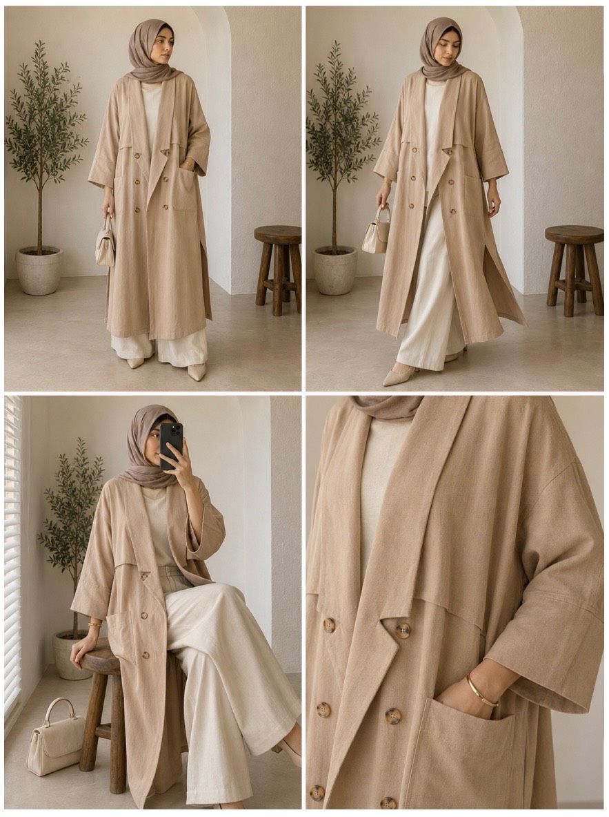 پانچ یقه انگلیسی بغل چاکدار - Image 4