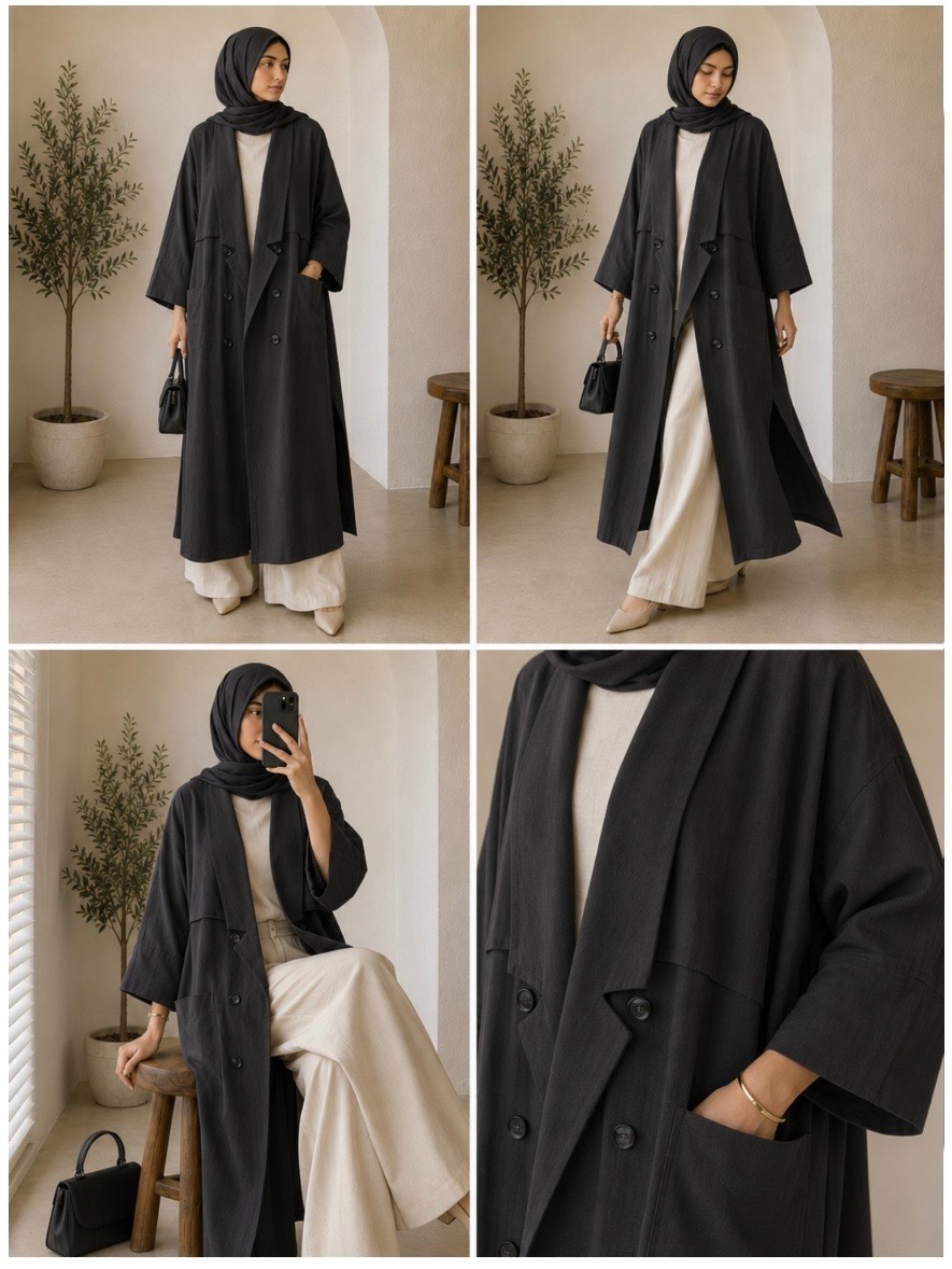 پانچ یقه انگلیسی بغل چاکدار - Image 5