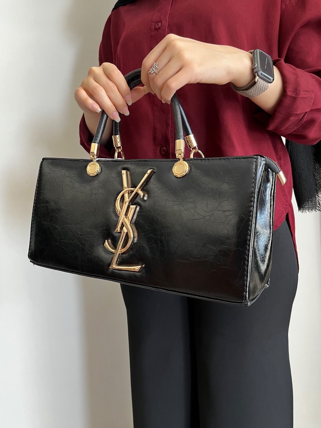 کیف زنانه مجلسی قایقی YSL - Image 4