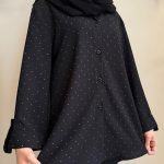 شومیز مشکی زنانه محرمی نگینی