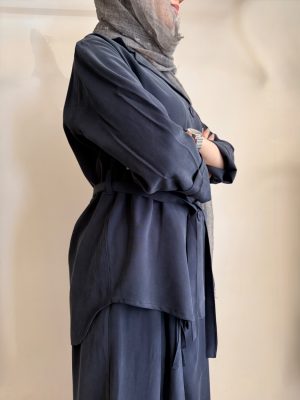 ست دو تکه شومیز و شلوار دامنی دخترونه اسپرت سیلک پلاس